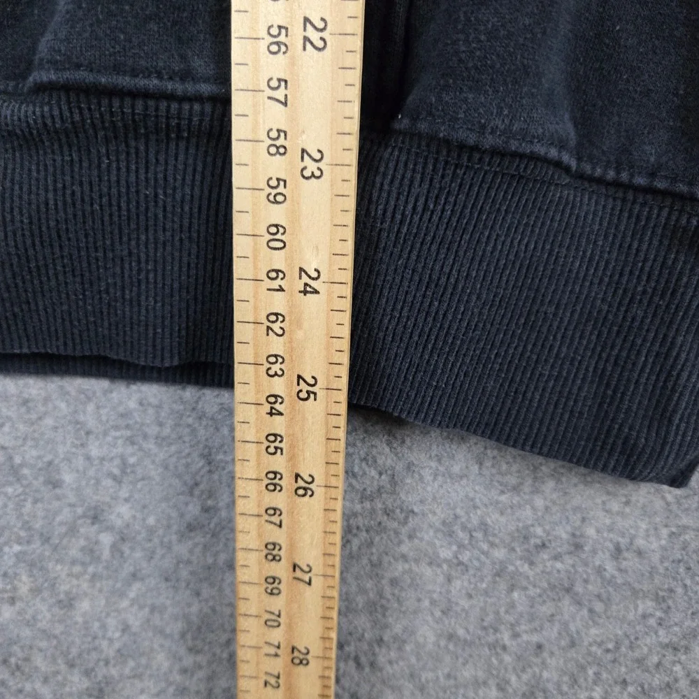 The North Face Hoodie Mens Small Black Big Logo Pullover Sweatshirt Activewear